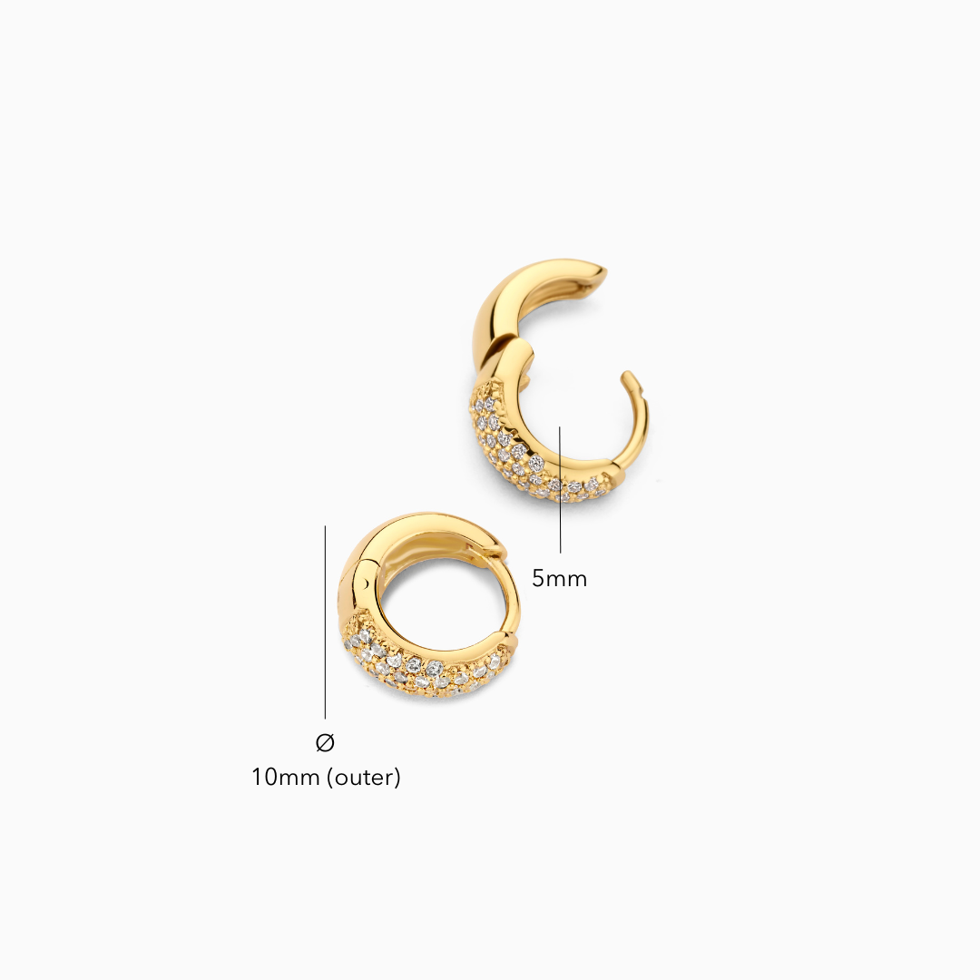Jules Mini Hoop Earrings | 16k Gold