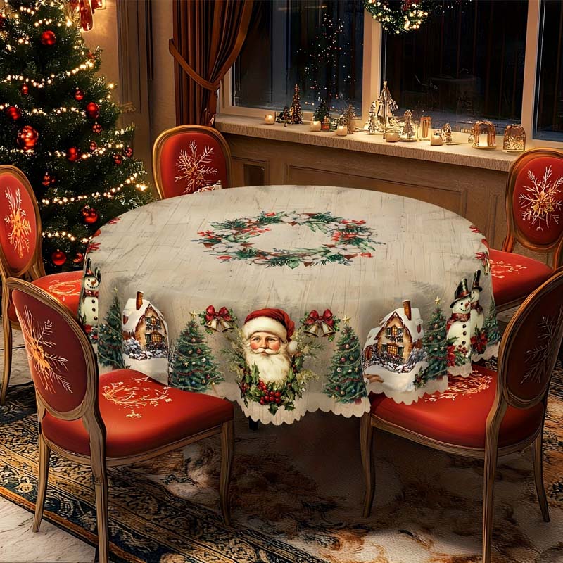 Jacinthe™ | Santa Print Christmas Tablecloth