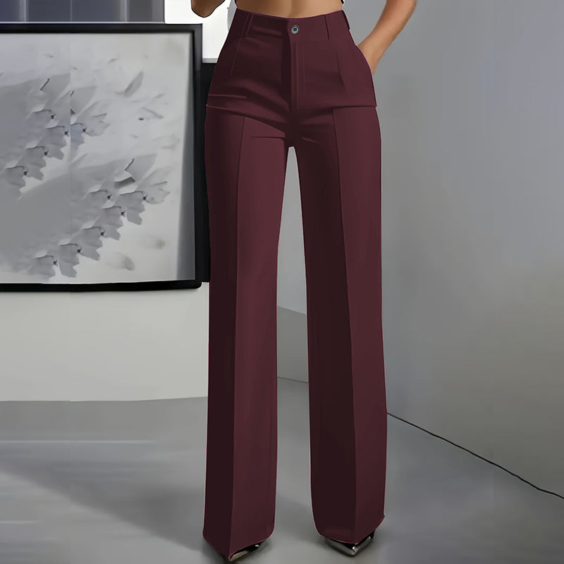Danaro™ | High-Waisted, Straight-Leg Trousers