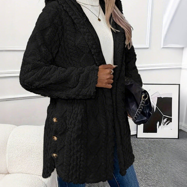Roseline™ | Women's Hooded Button Front Cardigan with Textured Knit
