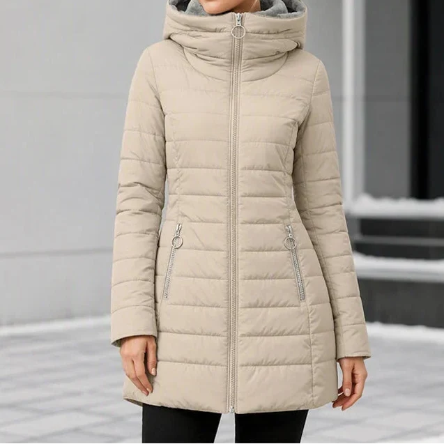 Clotilde™ | Women's Quilted Hooded Puffer Coat with Padded Lining