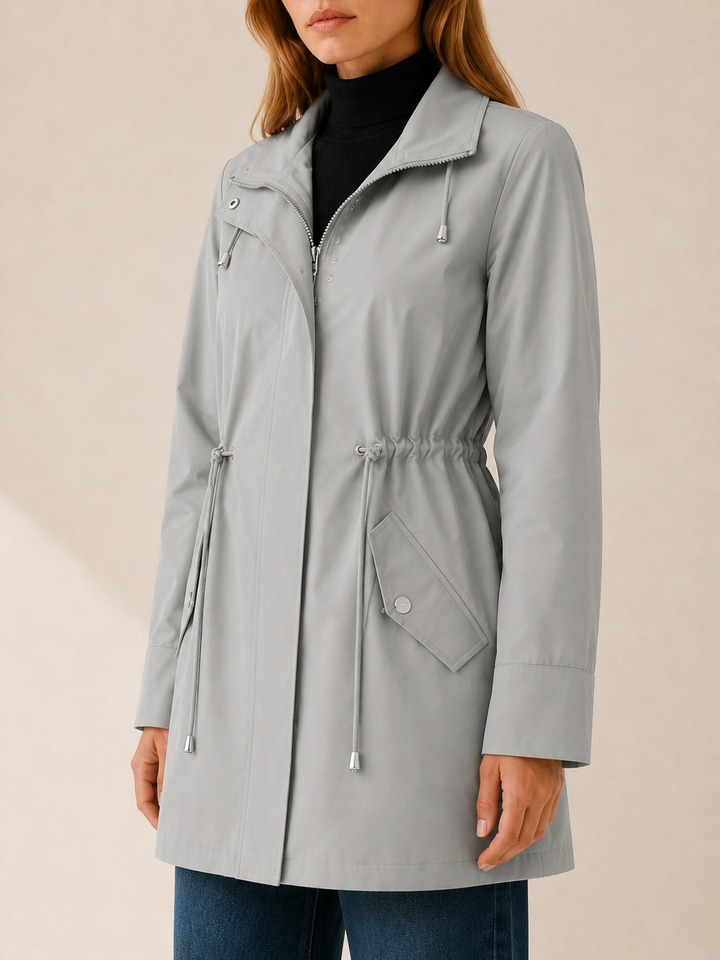 Tamsin™ | Short Trench Coat with Flap Pockets