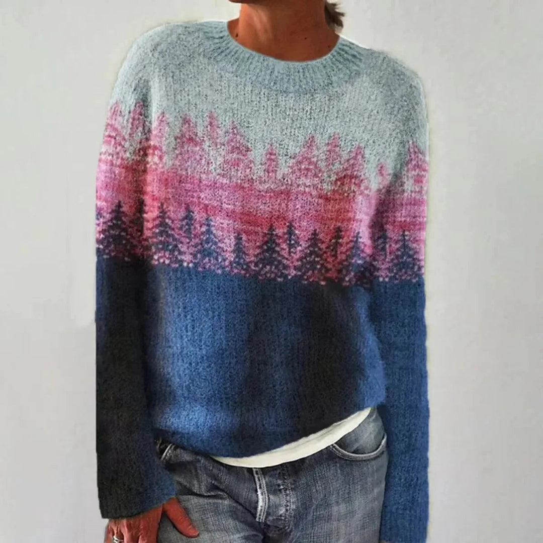 Wiesława - Retro Scandinavian Knitted Sweater