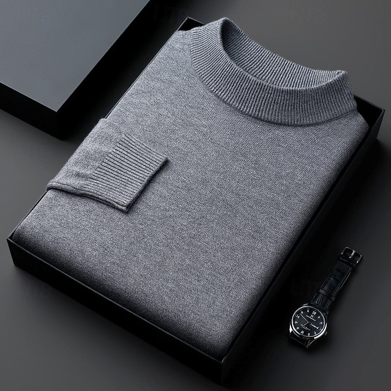 Conrad™ | Men's Ribbed High Neck Knit Sweater