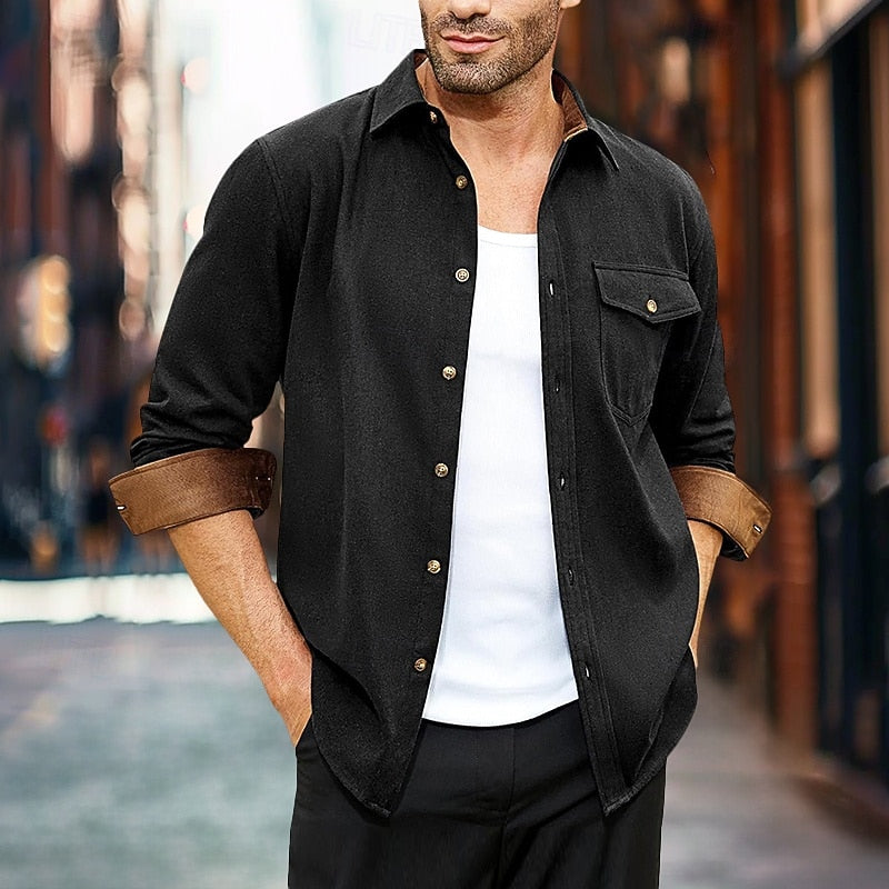 Ellery™ | Men's Button-Front Chest-Pocket Overshirt
