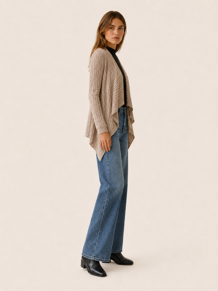 Tove™ | Waterfall Cardigan with Draped Hem