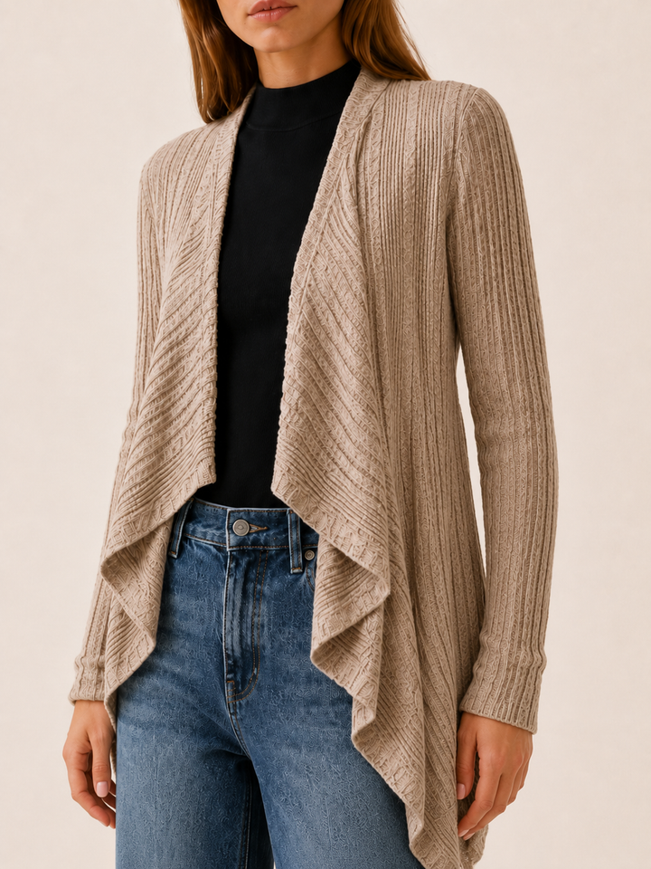 Tove™ | Waterfall Cardigan with Draped Hem