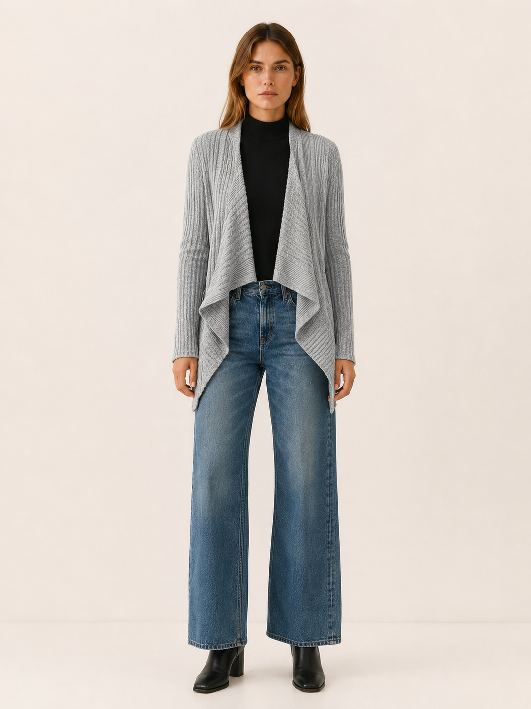 Tove™ | Waterfall Cardigan with Draped Hem