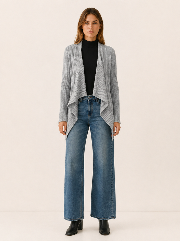 Tove™ | Waterfall Cardigan with Draped Hem