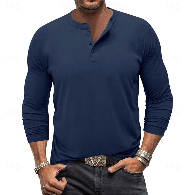 Beckett™ | Men's Classic Long Sleeve Henley Shirt