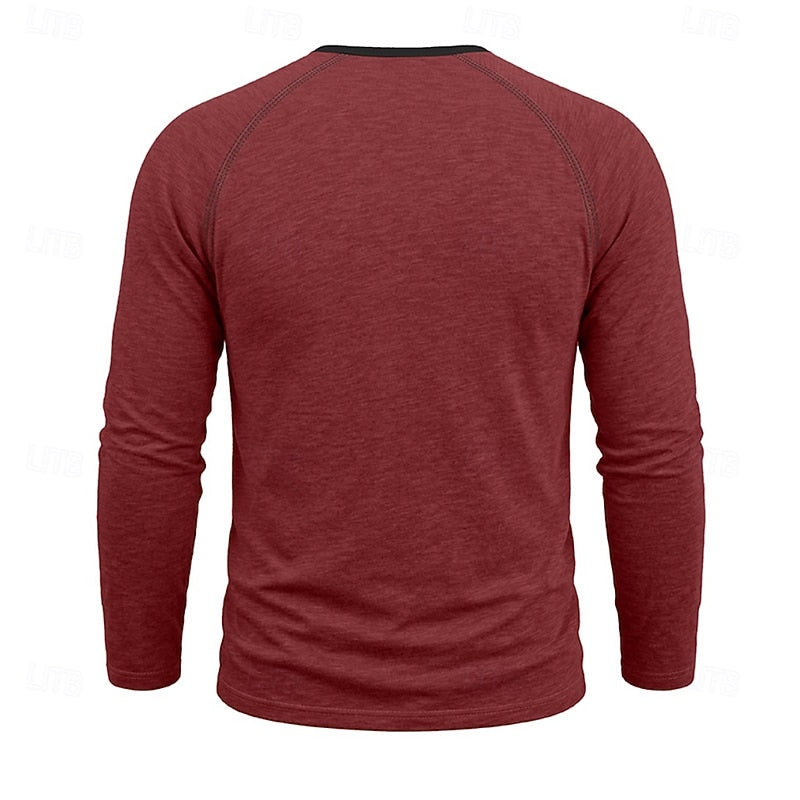 Bennett™ | Men's Raglan Sleeve Button Henley Shirt