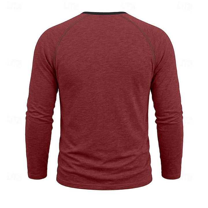 Bennett™ | Men's Raglan Sleeve Button Henley Shirt