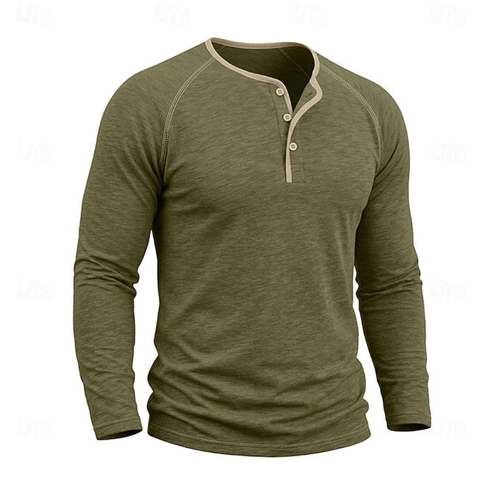Bennett™ | Men's Raglan Sleeve Button Henley Shirt