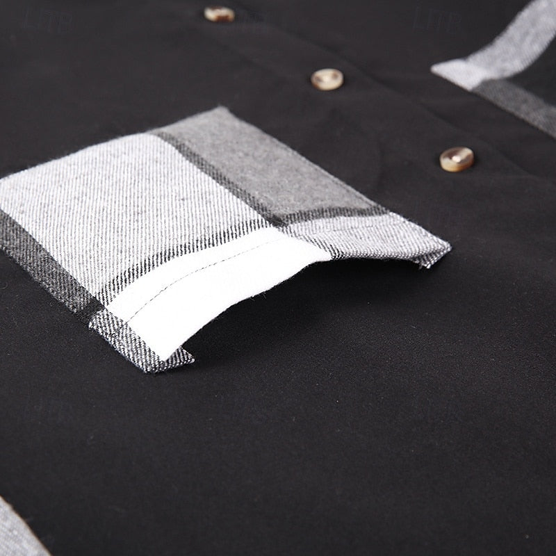 Draven™ | Men's Patchwork Lapel Shirt Jacket