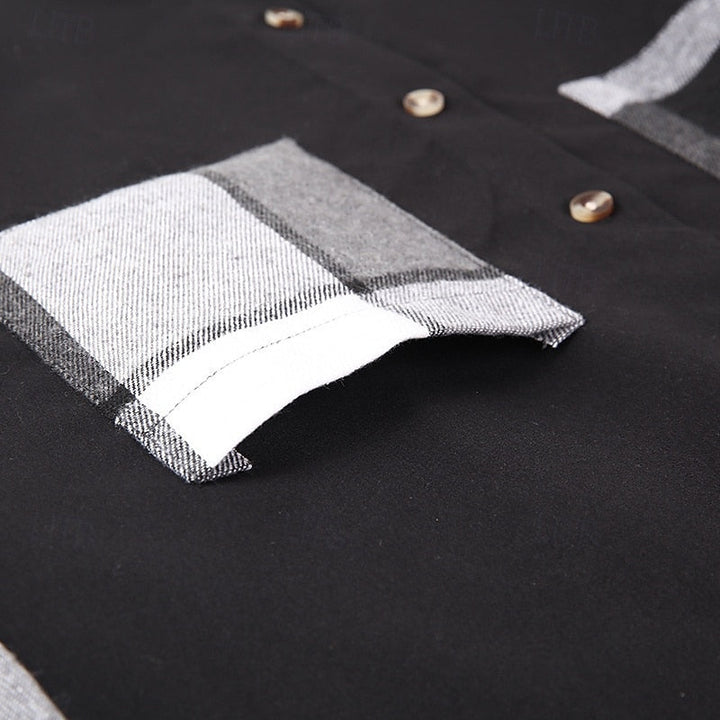 Draven™ | Men's Patchwork Lapel Shirt Jacket