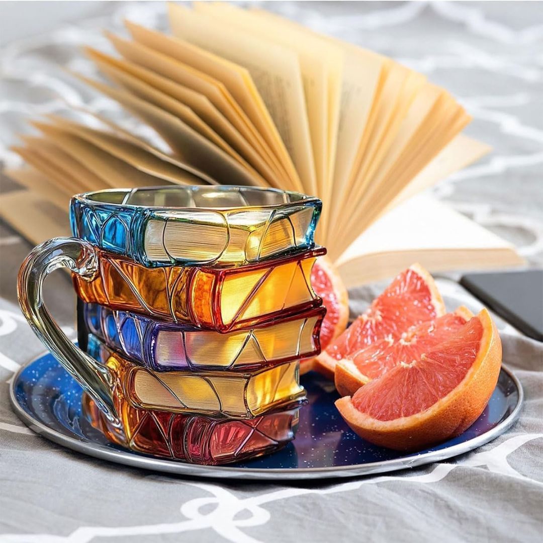 Unique Handmade 3D Gratitude Cup for Book Lovers