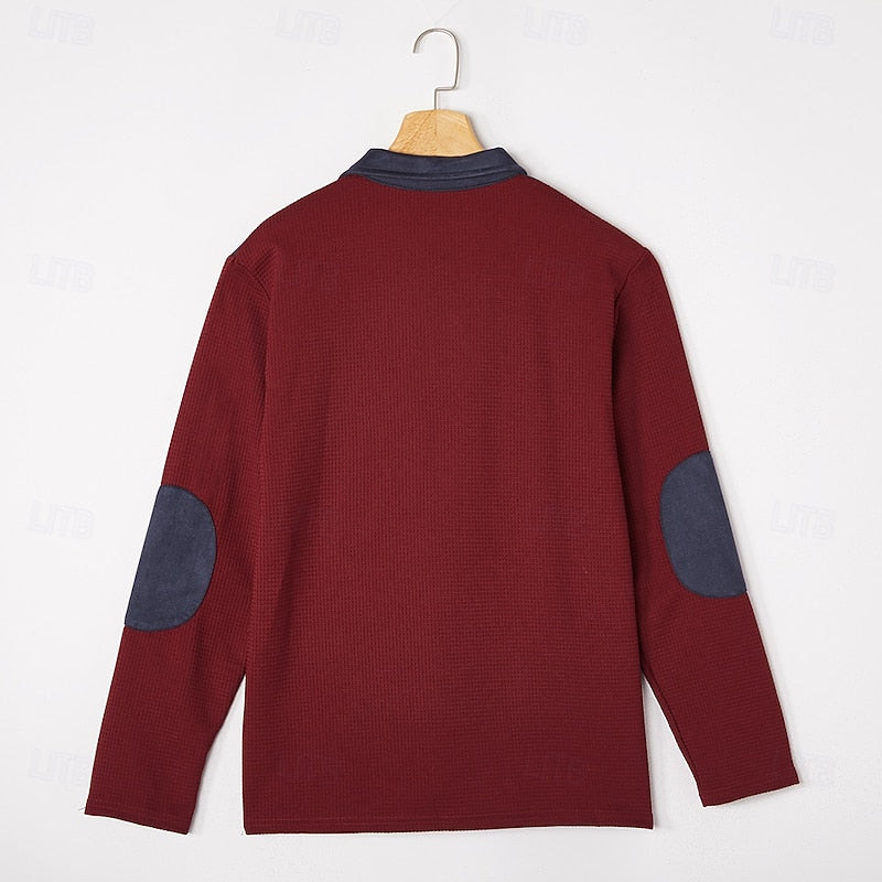 Archer™ | Men's Quarter-Zip Elbow-Patch Pullover Sweater