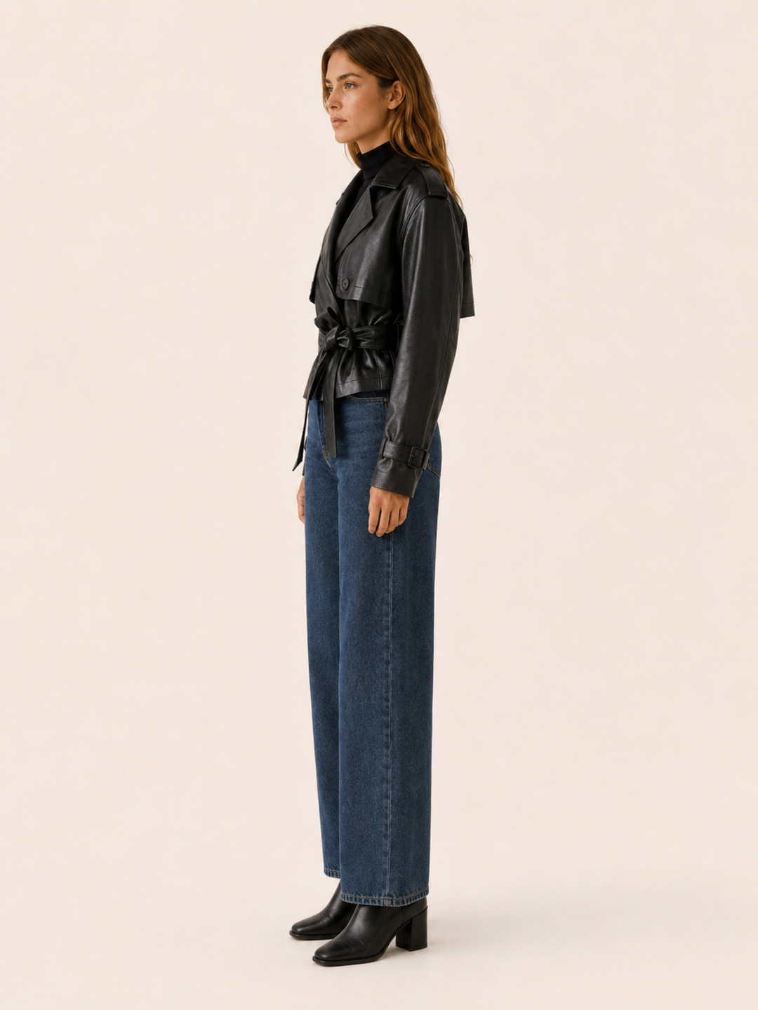 Valentina™ | Cropped Trench Jacket with Tie Waist