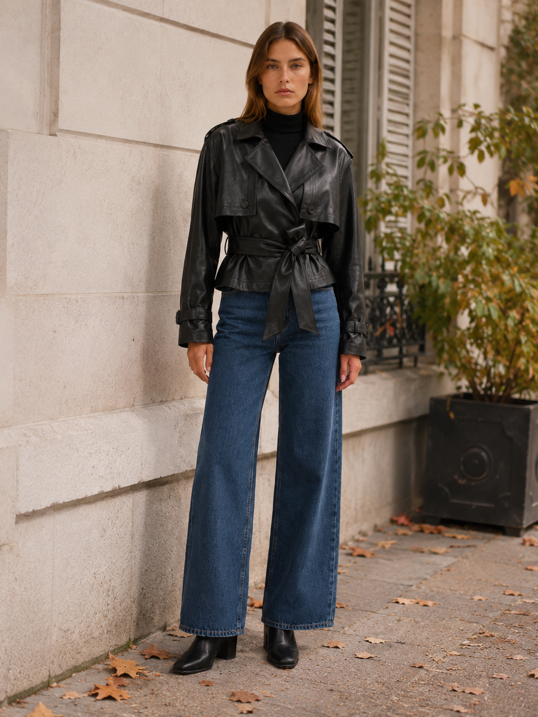 Valentina™ | Cropped Trench Jacket with Tie Waist