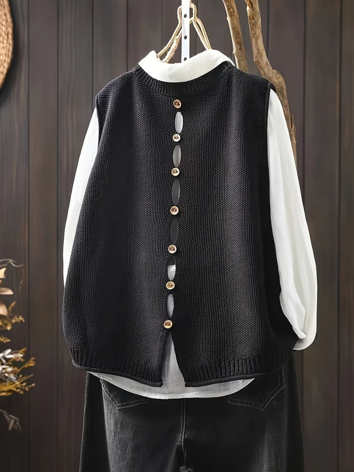 Idony™ | Women's Knit Sweater Vest and Shirt Two Piece Set