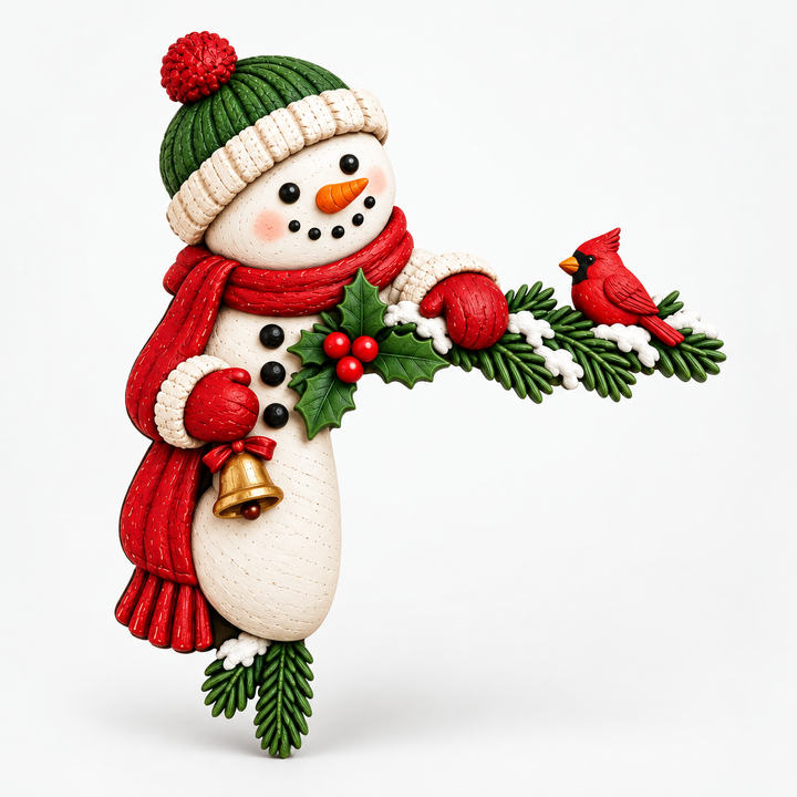 Fanchon™ | Christmas Door Frame Corner Decoration with Peeking Figure