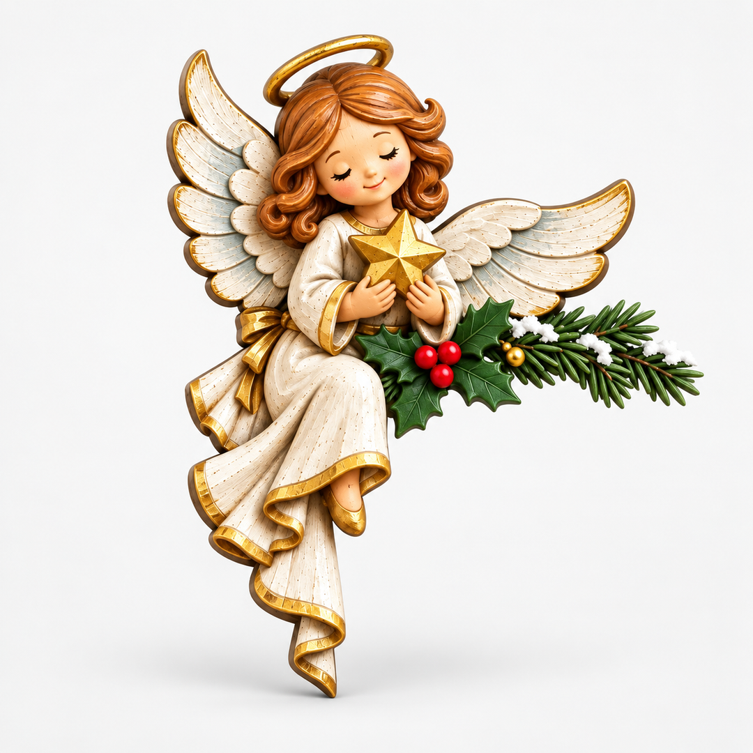 Fanchon™ | Christmas Door Frame Corner Decoration with Peeking Figure