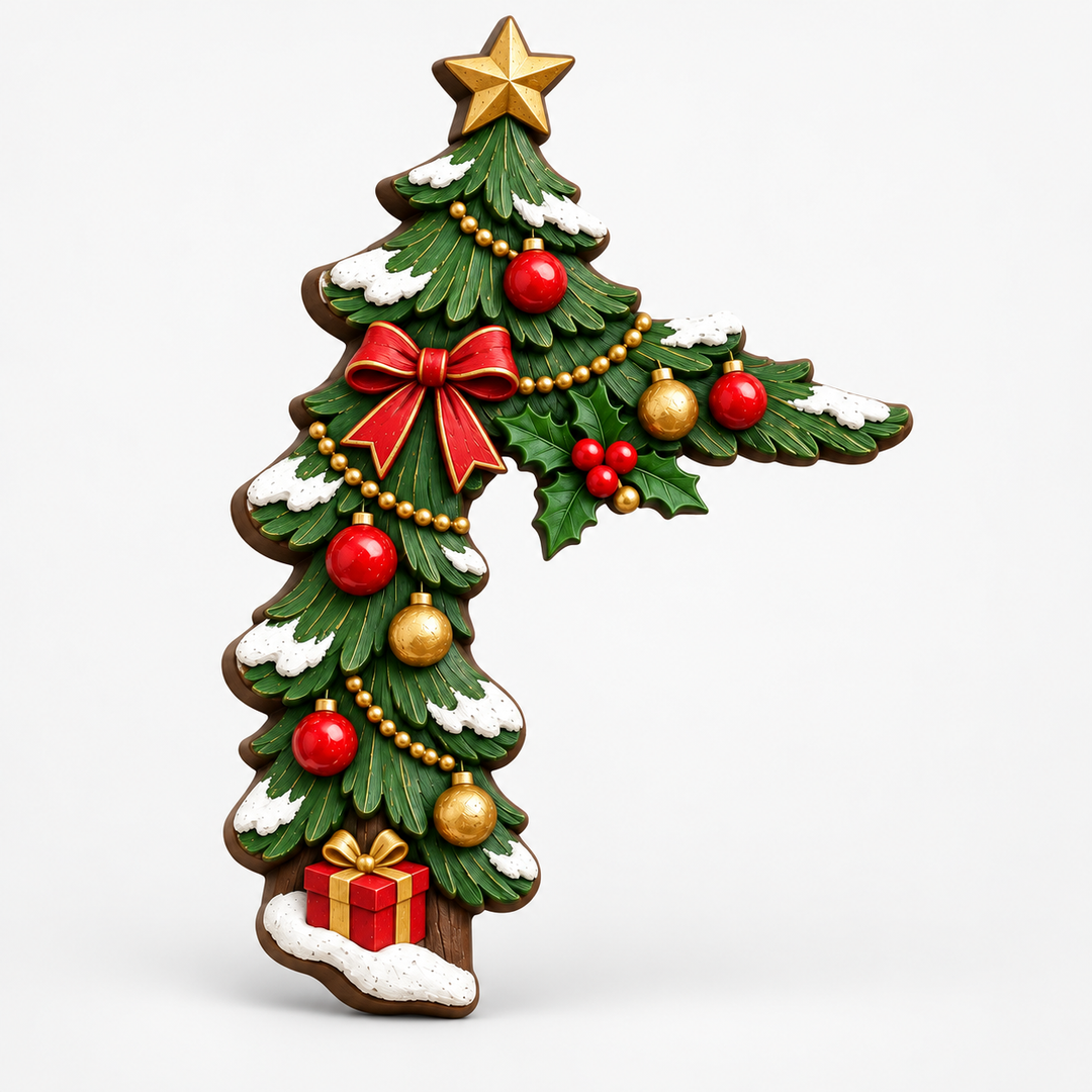Fanchon™ | Christmas Door Frame Corner Decoration with Peeking Figure