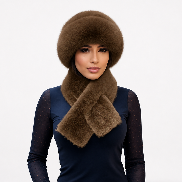 Suzanne™ | Women's Plush Winter Hat and Scarf Set