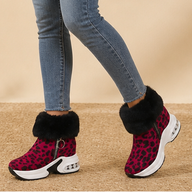 Silvana™ | Women's Faux Fur Cuff Chunky Ankle Boots
