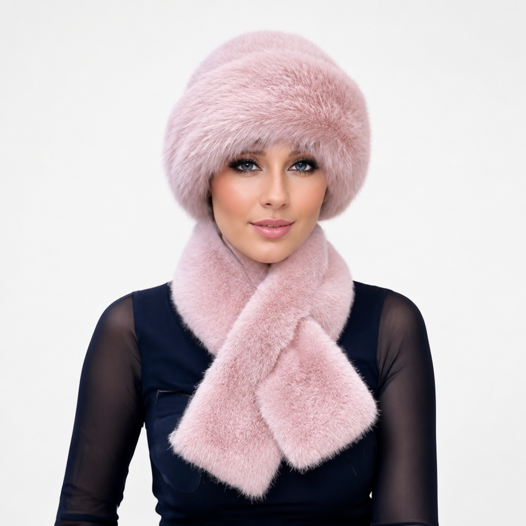 Suzanne™ | Women's Plush Winter Hat and Scarf Set
