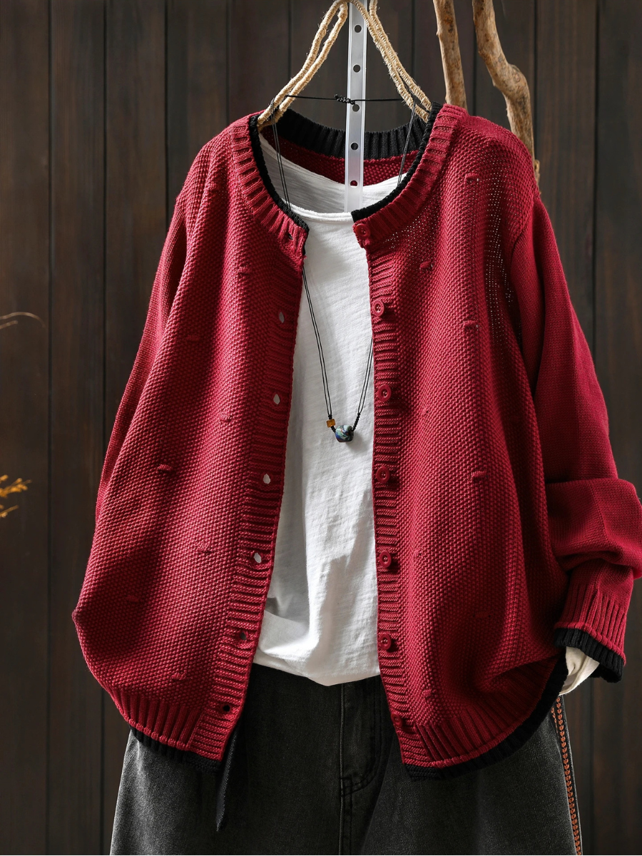 Marisole™ | Women's Oversized Chunky Knit Button Front Cardigan