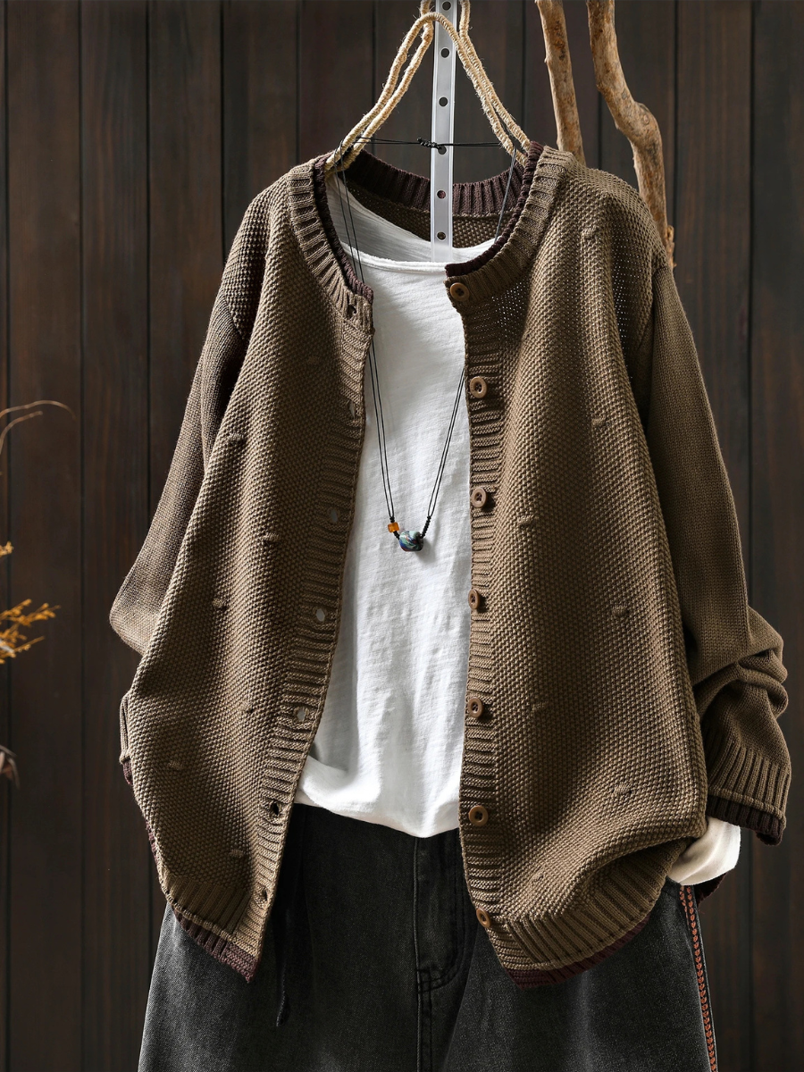 Marisole™ | Women's Oversized Chunky Knit Button Front Cardigan