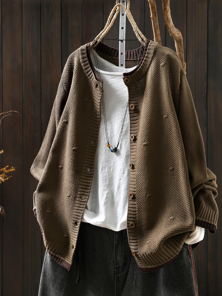 Marisole™ | Women's Oversized Chunky Knit Button Front Cardigan