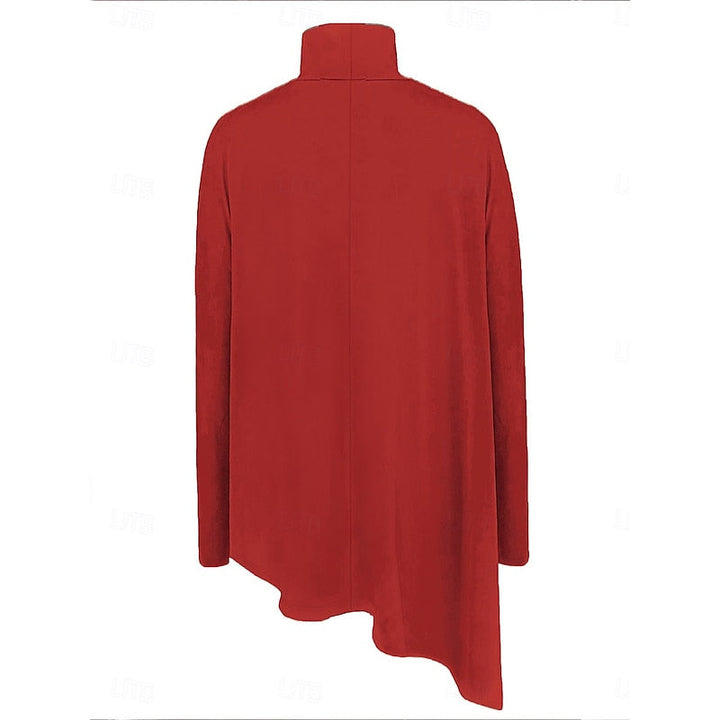 Amberly™ | Women's Draped Asymmetric Turtleneck Top
