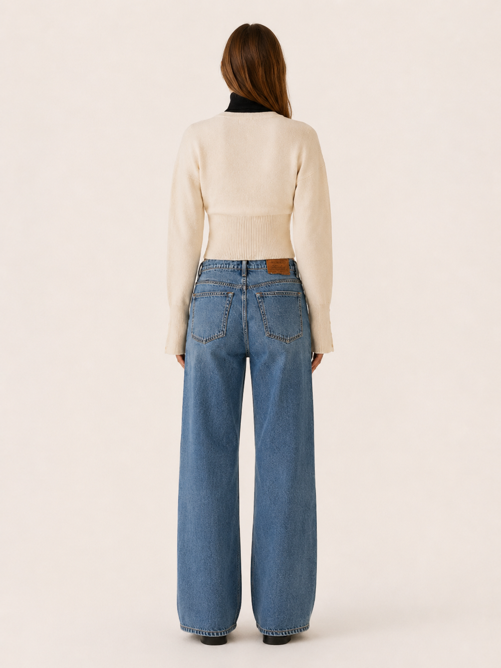 Virelora™ | Cropped Knit Cardigan with Ribbed Waist