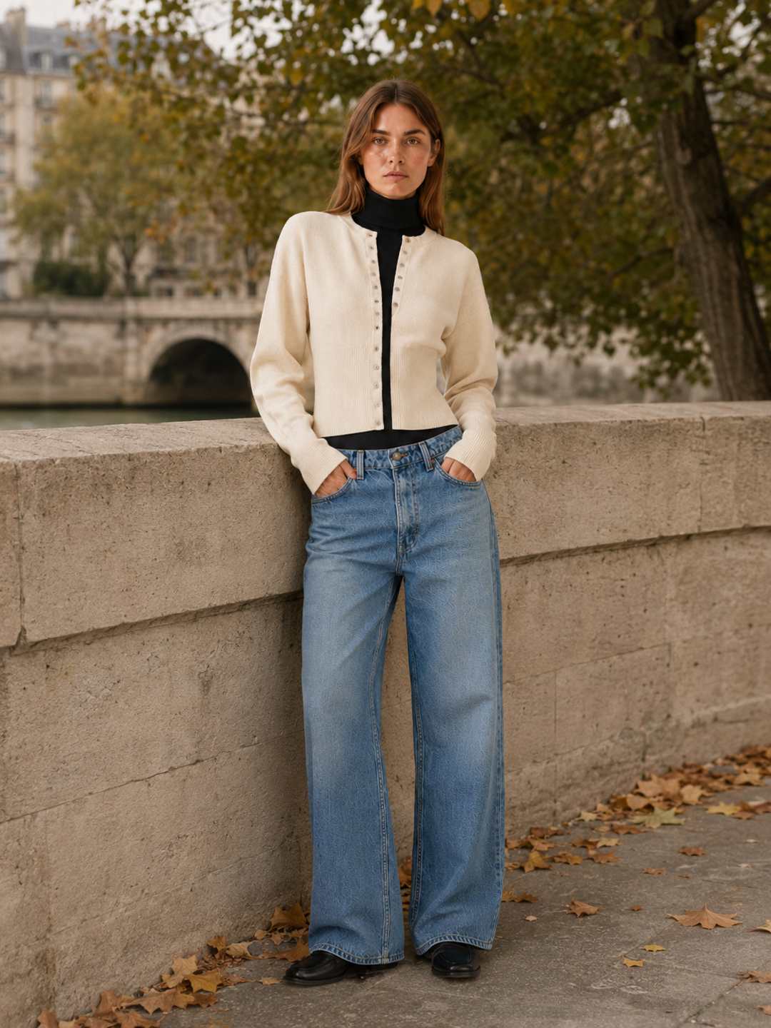 Virelora™ | Cropped Knit Cardigan with Ribbed Waist