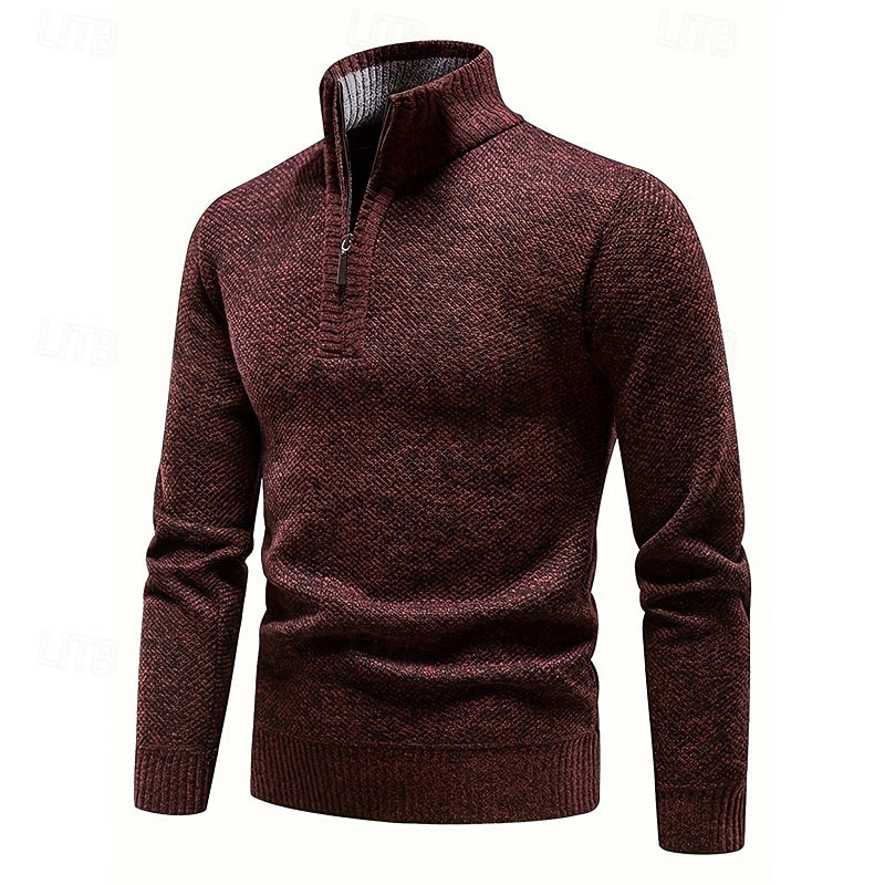Alaric™ | Men's Quarter-Zip Stand-Collar Sweater