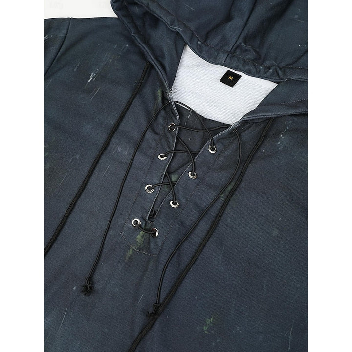Crosby™ | Men's Halloween Skull Graphic Lace Up Hoodie