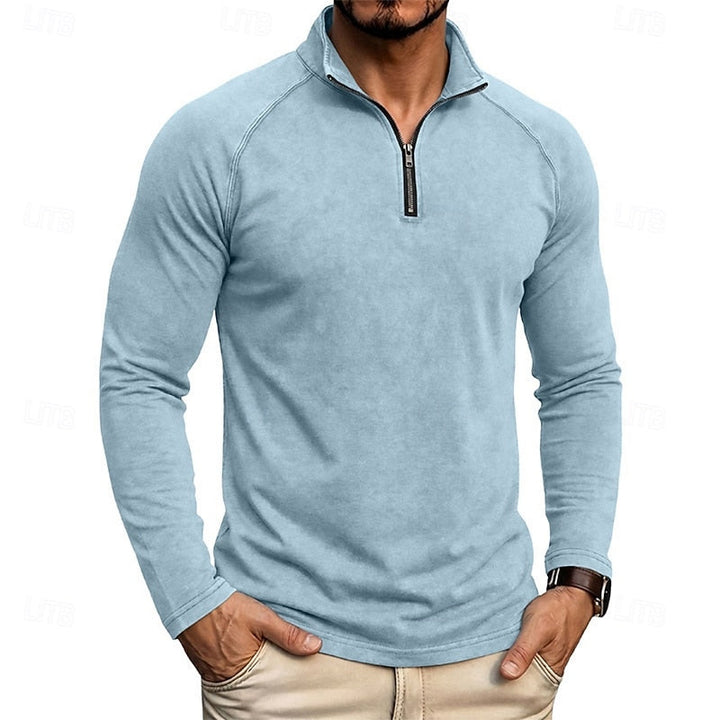 Anselm™ | Men's Relaxed Zip-Neck Long Sleeve Pullover
