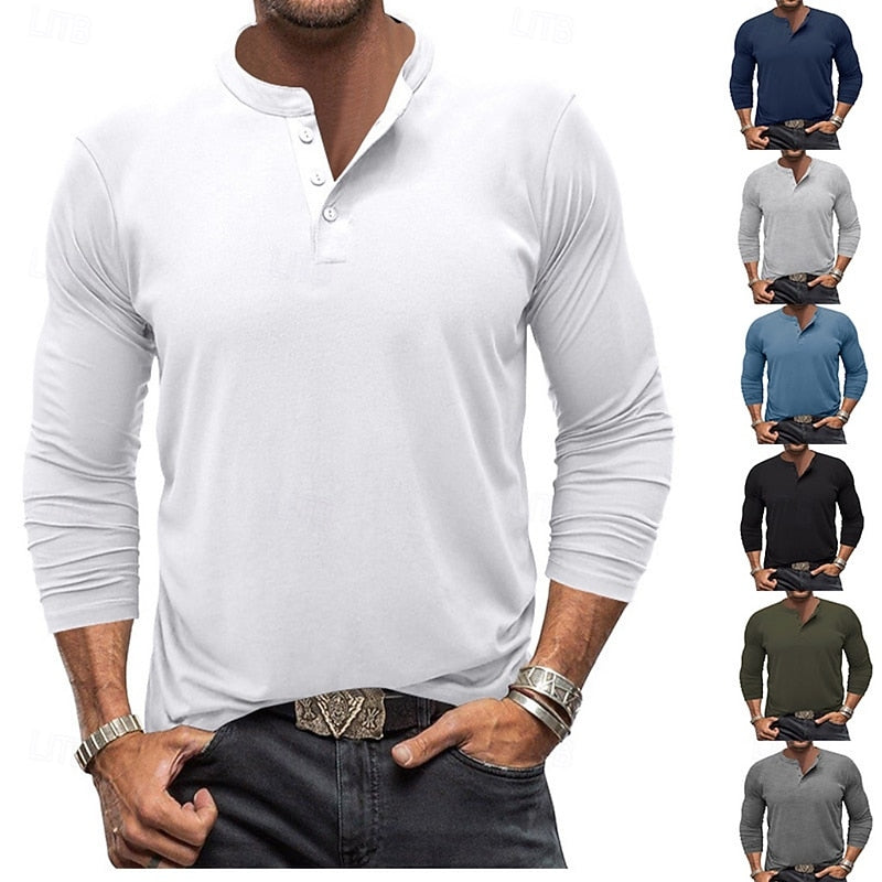 Beckett™ | Men's Classic Long Sleeve Henley Shirt