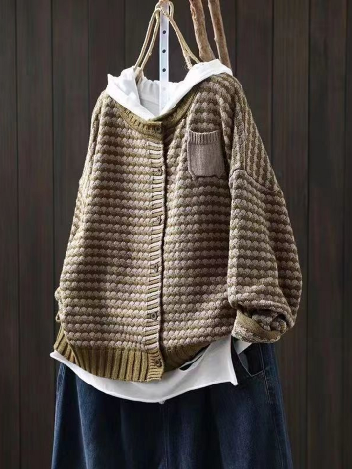 Brynmore™ | Women's Relaxed Fit Waffle Knit Button Front Cardigan