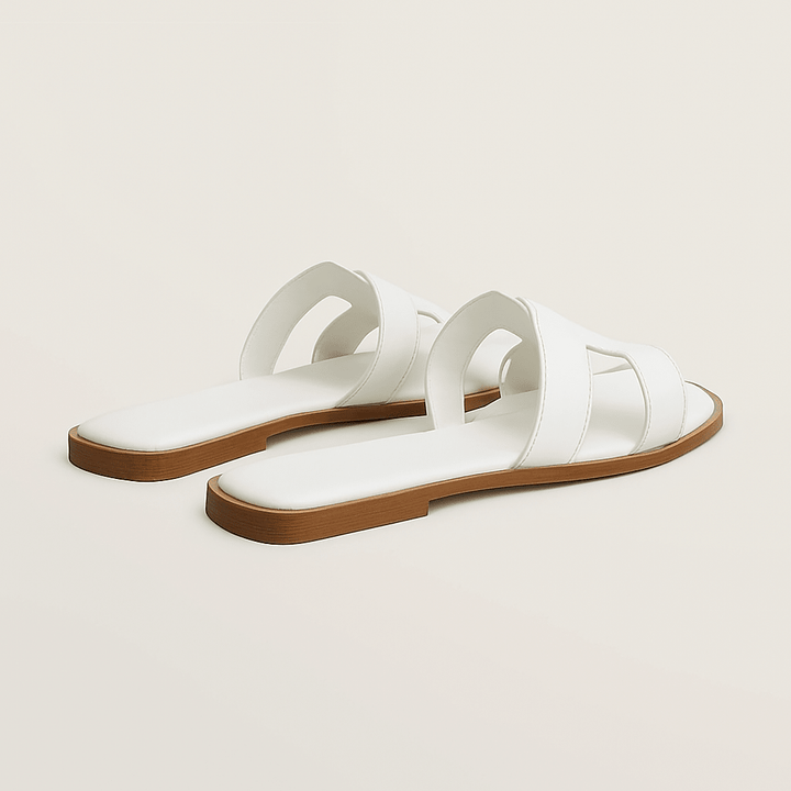 Oria | Cut-Out Leather Slide Sandals