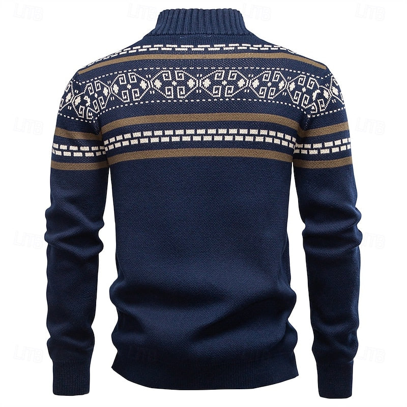 Lorcan™ | Men's Fair Isle Zip Up Christmas Cardigan