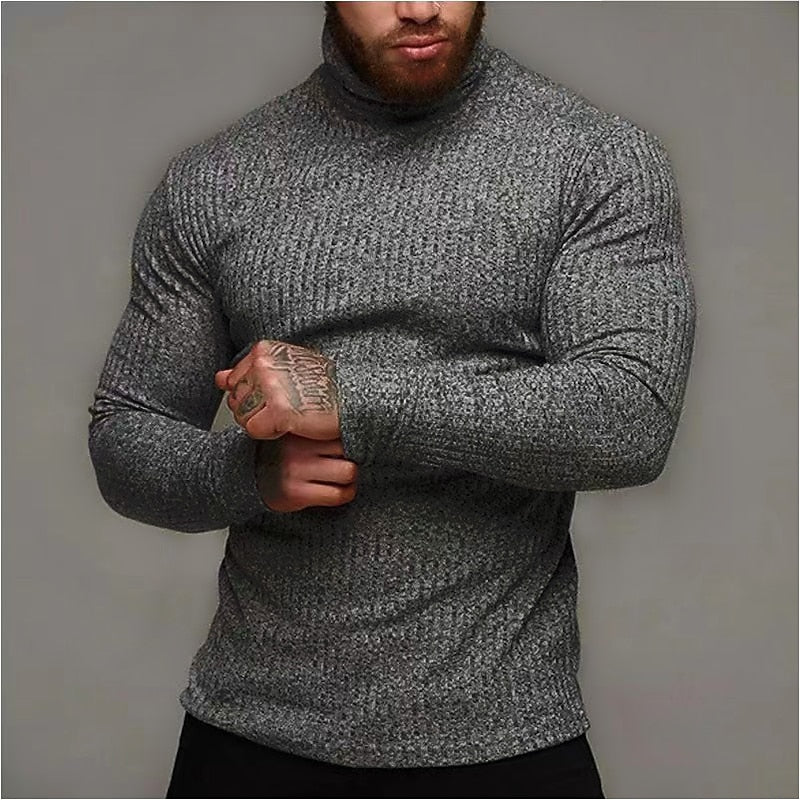 Benedict™ | Men's Slim Ribbed Turtleneck Sweater