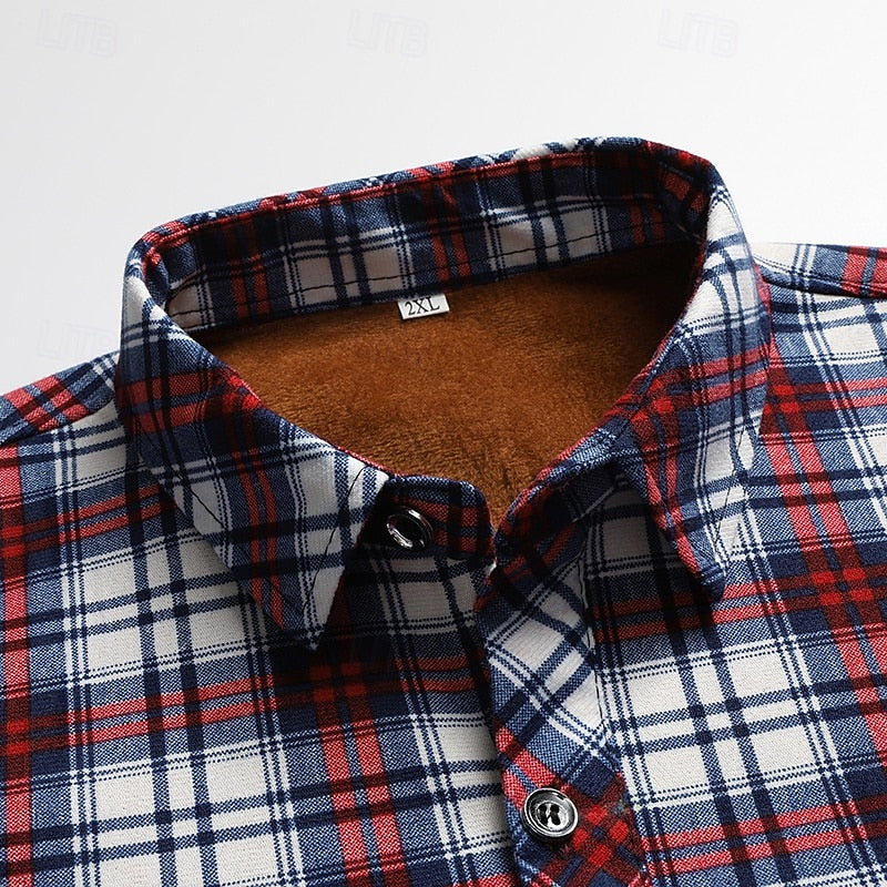 Forrest™ | Men's Lined Checked Long Sleeve Shirt
