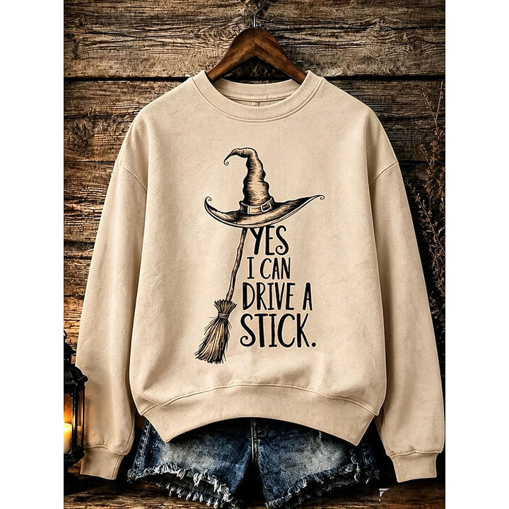 Dagny™ | Women's Halloween Witch Graphic Crew Neck Sweatshirt