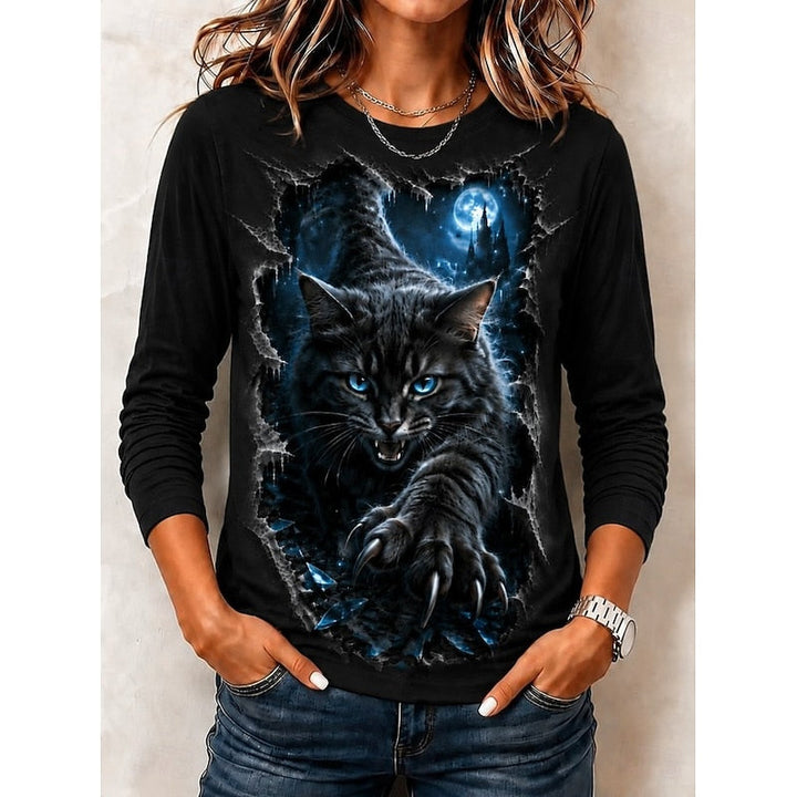 Sorcha™ | Women's Halloween Graphic Print Crew Neck Top