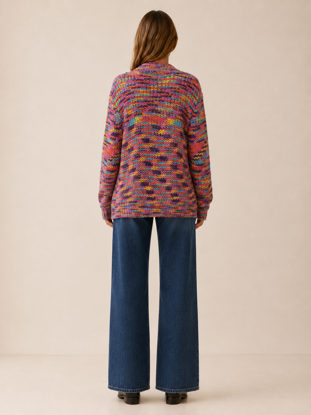 Zadie™ | Multicolour V-Neck Cardigan with Buttons