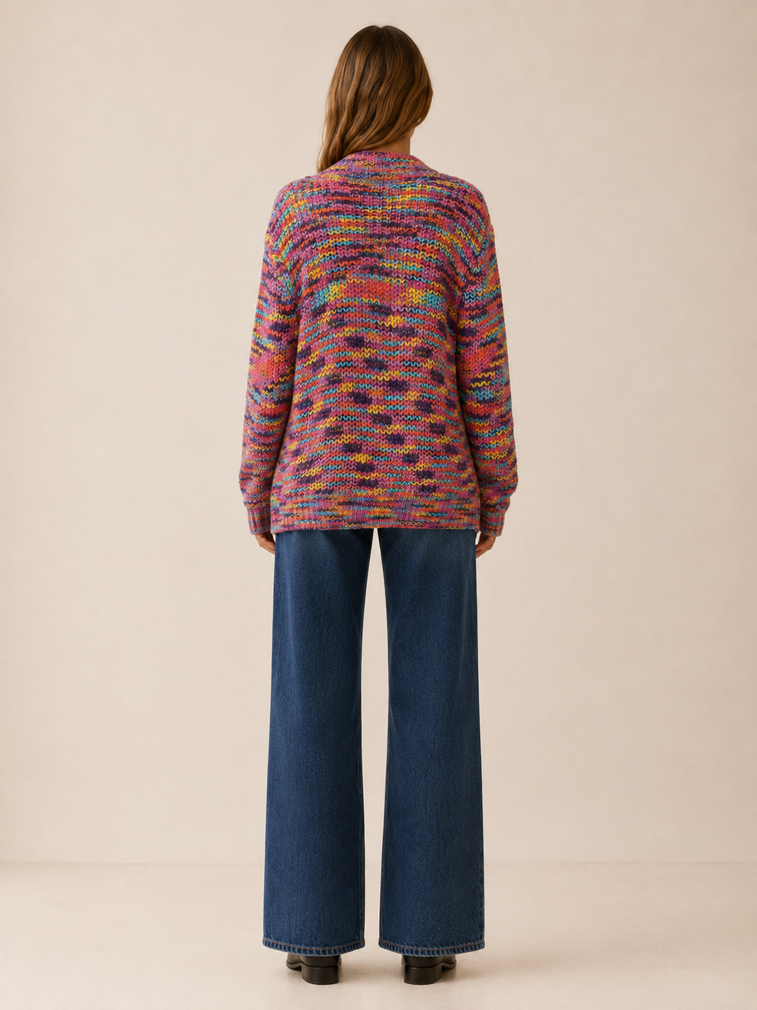 Zadie™ | Multicolour V-Neck Cardigan with Buttons