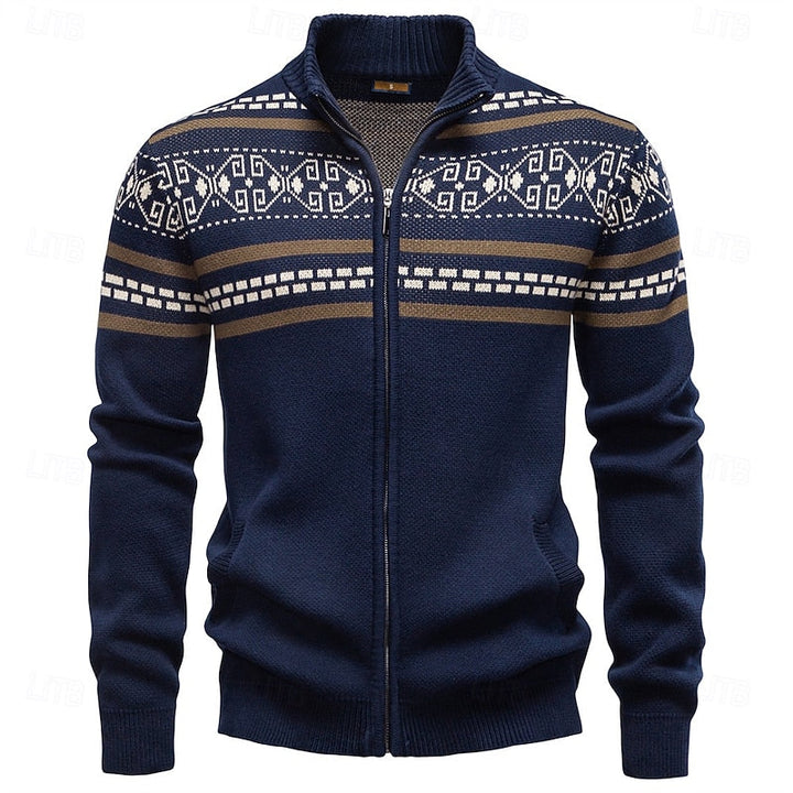 Lorcan™ | Men's Fair Isle Zip Up Christmas Cardigan